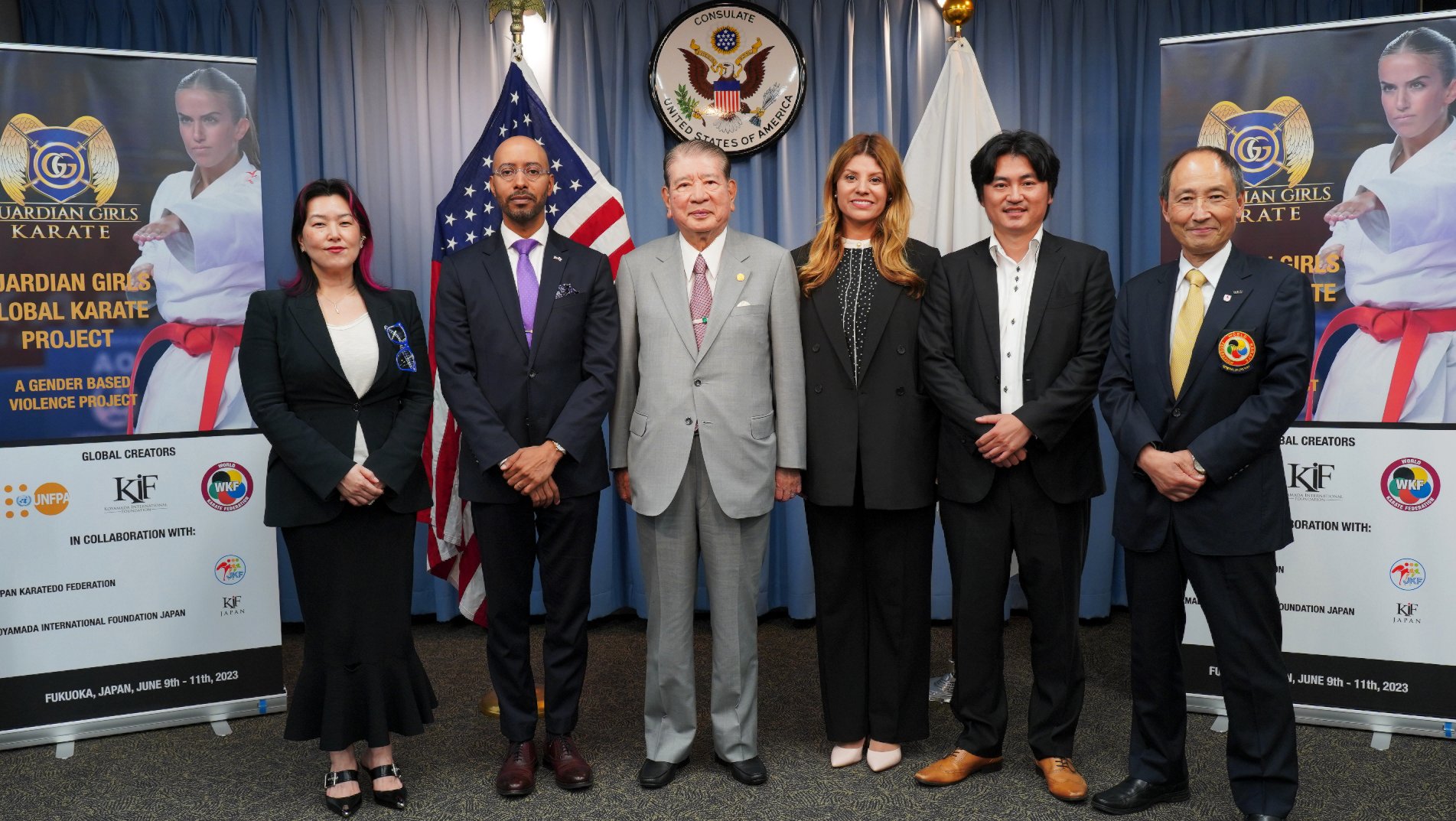 Guardian Girls Karate Project presented in Japan with the cooperation of the United States Consulate in Fukuoka